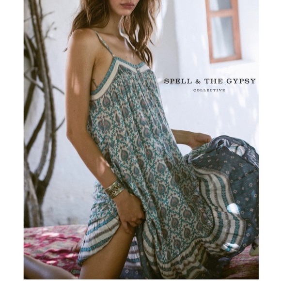 Spell Dresses & Skirts - Spell Oracle Slip Midi Dress in Sage